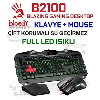 BLOODY B2100 IIKLI OYUNCU KLAVYE + 3200DPI GAMING MOUSE