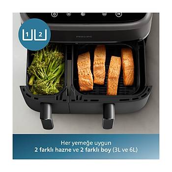 Philips NA350/00 3000 Serisi Cift Hazneli Airfryer 6+3,5 lt