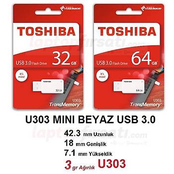 5 YIL GARANTLÝ 64 GB USB 3.0 TOSHIBA THN-U303W0640E4