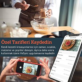 COSORI AKILLI SMART WI-FI UYGULAMA DESTEKLI PREMIUM 5.5LT 1700W DOKUNMATIK AIRFRYER SIYAH CS158-AF 