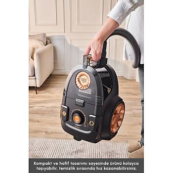 Karaca Vantuz High Force F2 Matte Black Copper Elektrikli S�p�rge