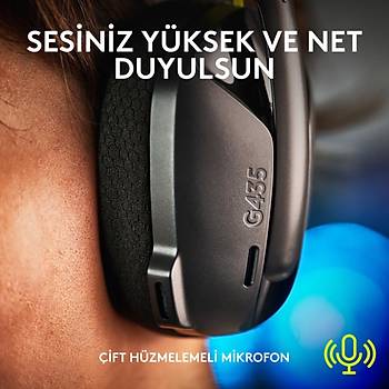 LOGITECHG G435 LIGHTSPEED KABLOSUZ OYUNCU KULAKLIGI SIYAH 981-001050