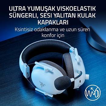 Razer Blackshark V2 PRO Playstation Edition 2024 Beyaz Kablosuz Oyuncu Kulakl RZ04-04530600-R3G1