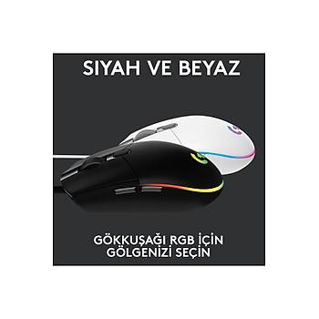 Logitech 910-005823 G102 LightSync Black 8000DPI 6 Tu� Optik RGB Siyah Kablolu Gaming (Oyuncu) Mouse