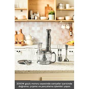 Karaca Pro Multimax 6 in 1 �ok Ama�l� Mutfak Robotu 2000W Space Gray