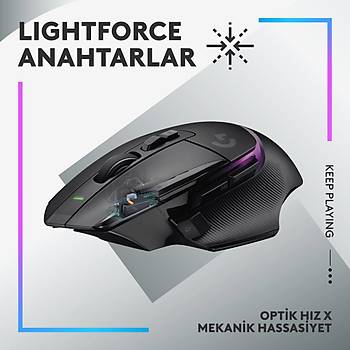 Logitech G502 X Plus 910-006163 Siyah RGB Lightspeed Hero �arjl� Optik Kablosuz Oyuncu Mouse