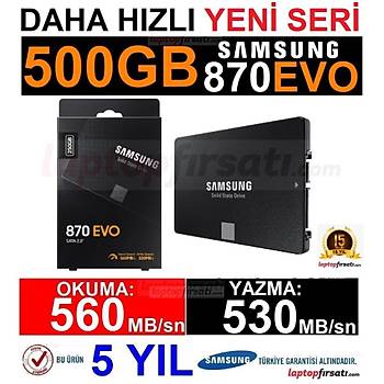 Samsung 870 Evo 500GB 560MB-530MB/s Sata 2.5 SSD (MZ-77E500BW)  (5 Yl Samsung Trkiye Garantili) 