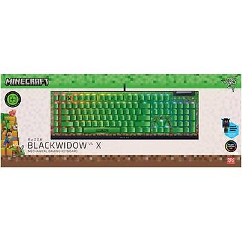 Razer BlackWidow V4 X Minecraft RZ03-04704100-R3M1 US Chroma RGB Green Switch Kablolu Mekanik Oyuncu Klavye