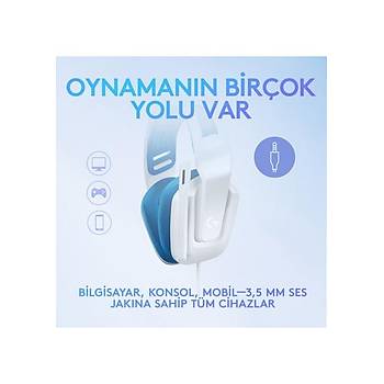 Logitech G G335 Kablolu Oyuncu Kulaklik - Beyaz 981-001018