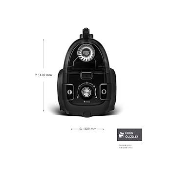 Karaca Vantuz High Force F2 Matte Black Silver Elektrikli S�p�rge