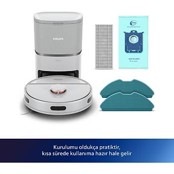 PHILIPS XU3110/02 HOMERUN ISLAK KURU MOPLU ISTASYONLU ROBOT SUPURGE BEYAZ