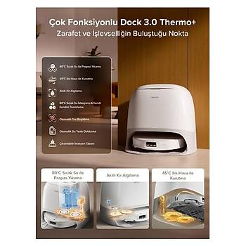 Roborock Qrevo Curvx Ak�l� Robot S�p�rge Beyaz 22.000 Pa HyperForce Emis Gucu