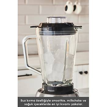 Karaca �nox 1.5 Lt Cam Hazneli 1000 Watt Buz K�rma �zellikli Smoothie Blender
