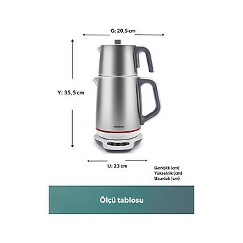 Homend Royaltea 1709H Konu�an �ay Makinesi Beyaz - Inox