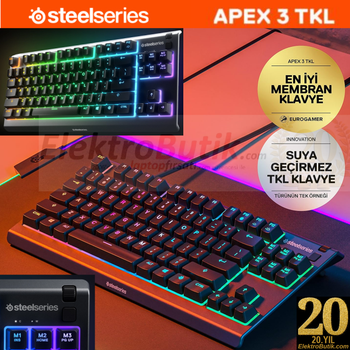 Steelseries APEX 3 TKL Siyah SSK64818 RGB Kablolu Oyuncu Klavyesi