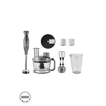 Emsan Pro Multimax 6 in 1 �ok Ama�l� Mutfak Robotu Space Gray 2000 W