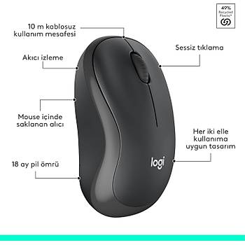Logitech MK295 Siyah 920-009804 Kablosuz Klavye Mouse Set
