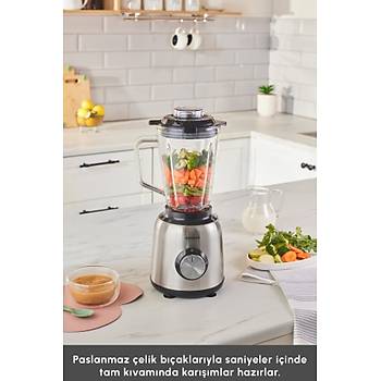Karaca �nox 1.5 Lt Cam Hazneli 1000 Watt Buz K�rma �zellikli Smoothie Blender