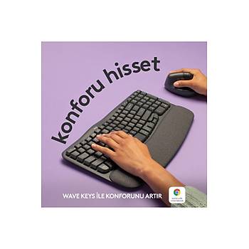 Logitech Wave Keys 920-012311 Bluetooth T�rk�e Q Kablosuz Klavye