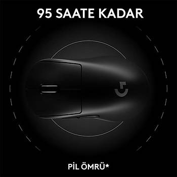 Logitech G PRO X Superlight 2 DEX Siyah 910-007358 44K Lightspeed Hero 2 Optik �arjl� 60gram Kablosuz Oyuncu Mouse