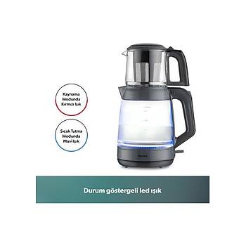 Homend Infinity XL 1764H 1900 WATT Cam �ay Makinesi Antrasit Siyah