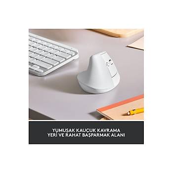 Logitech Lift BEYAZ 910-006475 Ergonomik Dikey Optik Kablosuz Mouse