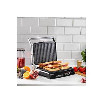 Schafer Concept Grill 2000 W Y�kanabilir Plaka Tost Makinesi-Inox 2S082-25007-INX01