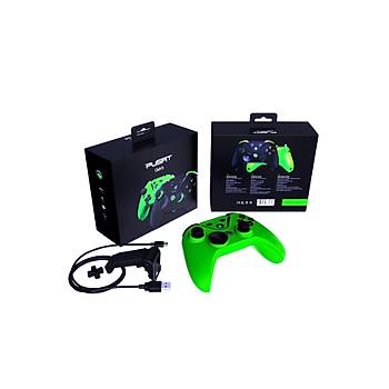 Pusat Clutch Titreim Geri Bildirimli ift Mod Kablosuz (Bluetooth ve 2.4 GHz) Gamepad - Yeil