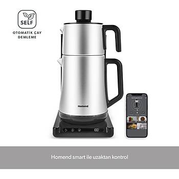 HOMEND SMART ROYALTEA PLUS 1781H 2 IN 1 INOX OTOMATIK CAY VE TURK KAHVE MAKINESI WIFI