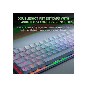 Razer Huntsman Mini Mercury Beyaz  RZ03-03390300-R3M1 Purple Switch Kablolu Mekanik Oyuncu Klavye