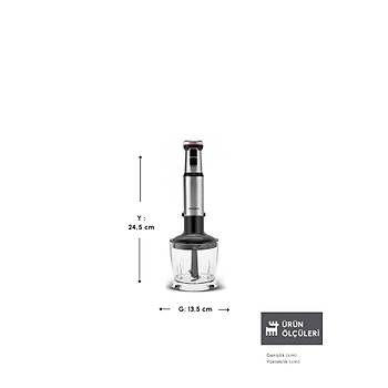 Karaca Inox Quick Mix H�z Ayarl� 1300W El Blender Set - 9637B