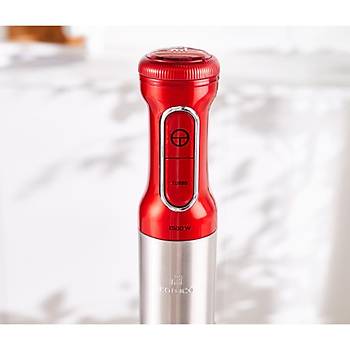 KARACA E228HB-1500  MASTERMAID PROSTEEL HAND BLENDER IMPERIAL RED INOX 1500 W