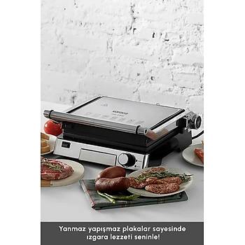 Karaca Biogranit Inox Tost Makinesi 2000 W 4 Kademe Pi�irme Ayarl� �elik G�vde Granit Izgara Plaka