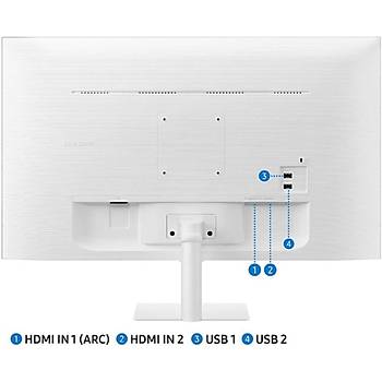 SAMSUNG ODYSSEY M5 LS32CM501EUXUF 32 4MS HDR10 SMART TV WI FI MONITOR BEYAZ