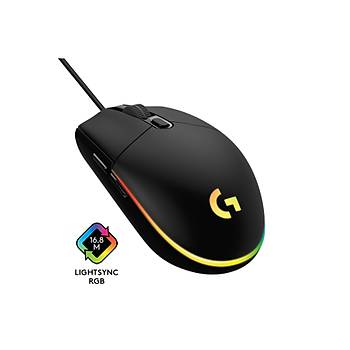 Logitech 910-005823 G102 LightSync Black 8000DPI 6 Tu� Optik RGB Siyah Kablolu Gaming (Oyuncu) Mouse