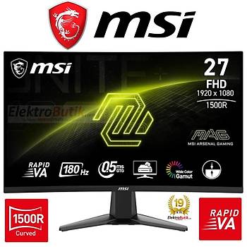 MSI MAG 27C6F 27 0.5 ms Full HD Curved 180 Hz Oyuncu Monitor