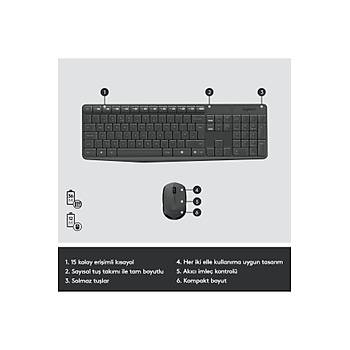 Logitech MK235 920-007925 Kablosuz Klavye Mouse Seti