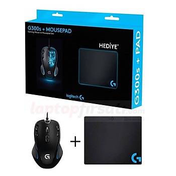 Logitech G300s Oyuncu Mouse+Mousepad+Sticker+Bardak Altl 910-004346
