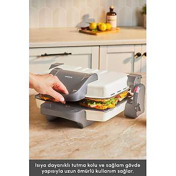 Karaca Swiss Izgara ve Tost Makinesi 1800W Bej