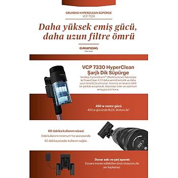 Grundig VCP 7330 HyperClean 450 Watt BLDC Motor arjl Dik Sprge