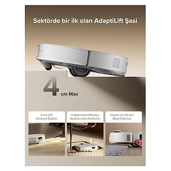 Roborock Qrevo Curvx Ak�l� Robot S�p�rge Beyaz 22.000 Pa HyperForce Emis Gucu