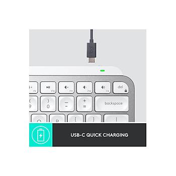 Logitech MX Keys Mini For Mac Beyaz 920-010526 Ayd�nlatmal� �ngilizce Kablosuz Klavye