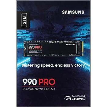 Samsung 990 PRO 2TB MZ-V9P2T0BW 7450MB-6900MB/Sn PCIe 4.0 x4 NVME 2.0 M.2 SSD 5 YIL Samsung TURKIYE Garantili
