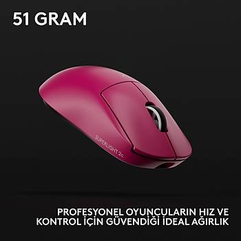 Logitech G PRO X Superlight 2C Pembe 910-007546 44K Lightspeed Hero 2 Optik �arjl� 51gram Kablosuz Oyuncu Mouse