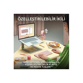 Logitech 920-012245 Grafit Pebble 2 Combo �oklu Sessiz Kablosuz T�rk�e Q Klavye Mouse Seti