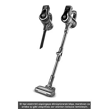 Karaca Vantuz Power UP Pro �arjl� Dikey S�p�rge Black Chrome