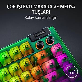 Razer BlackWidow V4 75% Phantom Green Ed. RZ03-05003300-R3M1 RGB TKL Tactile Switch Kablolu Mekanik Oyuncu Klavye