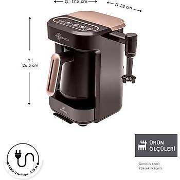 Karaca Hat�r Barista T�rk Kahve Makinesi ? 5 Fincan, S�t K�p�rtme ve S�tl� ��ecek Haz�rlama �zellikli, Kolay Temizlenen Ceviz Kahverengi