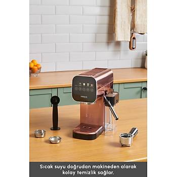 Karaca Mycaffee Barista S20 Entegre S�t Hazneli Otomatik Espresso Ve Latte Makinesi Copper
