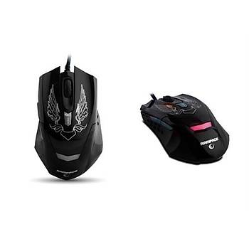 Rampage KM-R5 3 Farkl Aydnlatmal Siyah Oyuncu Klavye Mouse Set